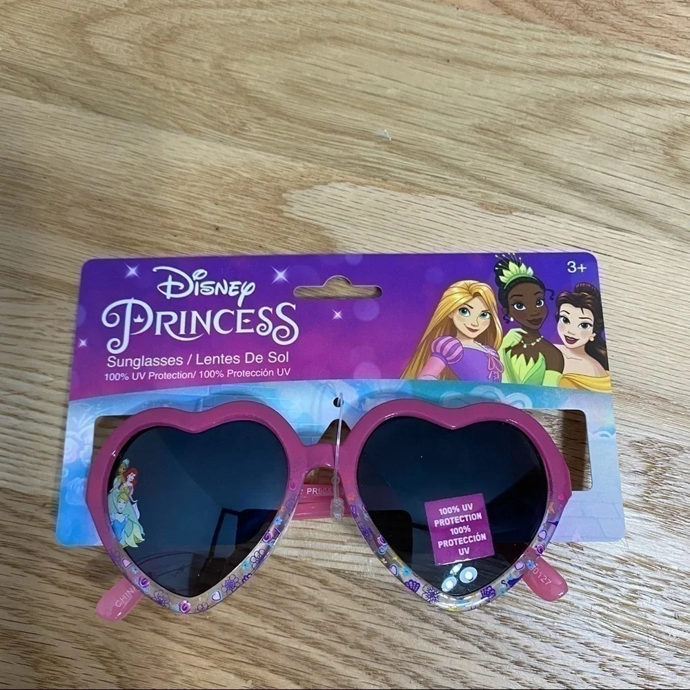 Disney Princess Sunglasses Heart Shape NWT 100% UV Protection Ariel Cinderella